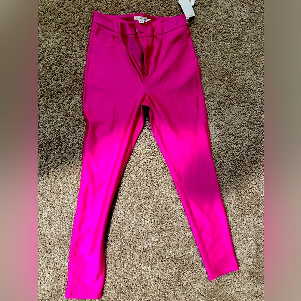 Good American COMPRESSION SHINE  LEGGINGS - Fuschia